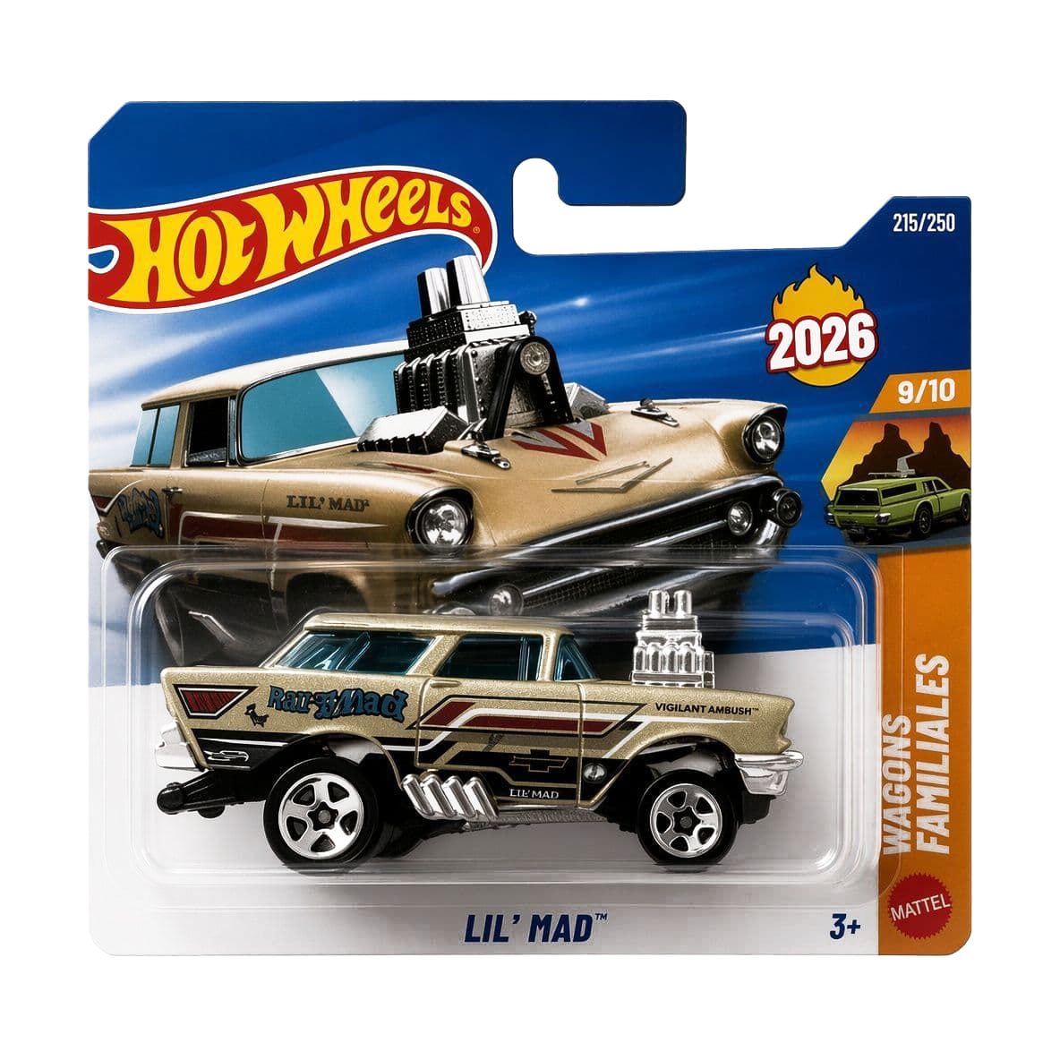 Базовий автомобіль Hot Wheels Lil' Mad, бежевий металік, від 3 років, 11*3.5*11 см (5785)
